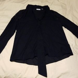 Women's navy blue blouse.